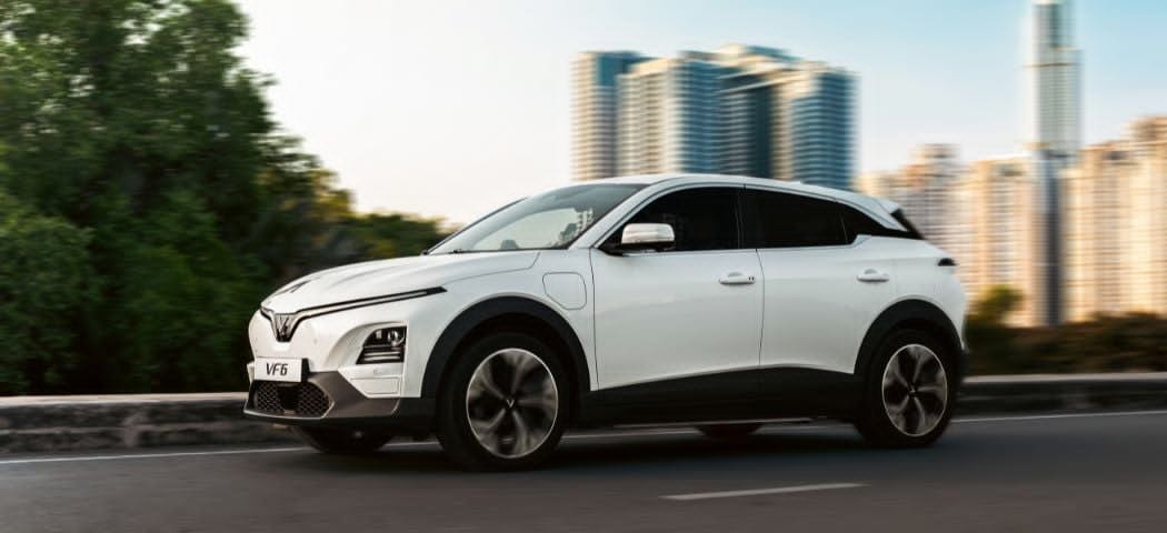 white VF 6 in urban setting